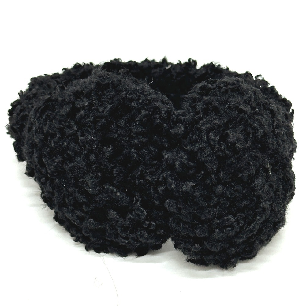 Sergio Rossi セルジオロッシ イヤーマフ フェイクファー アパレル小物 ポリエステル ブラック Sergio Rossi セルジオロッシ イヤーマフ フェイクファー アパレル小物 ポリエステル ブラック