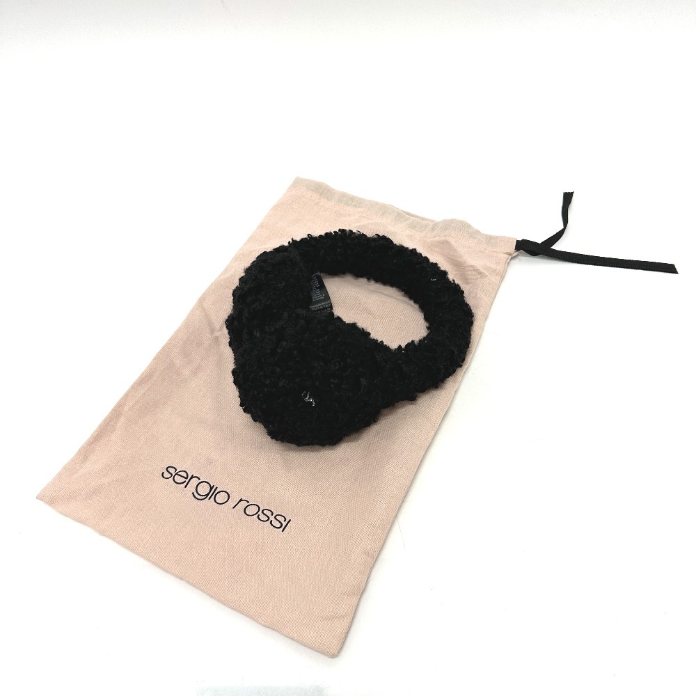 Sergio Rossi セルジオロッシ イヤーマフ フェイクファー アパレル小物 ポリエステル ブラック Sergio Rossi セルジオロッシ イヤーマフ フェイクファー アパレル小物 ポリエステル ブラック