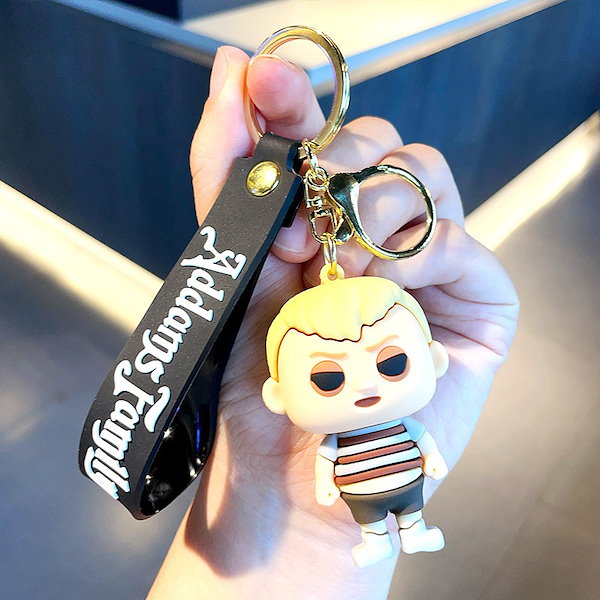 Qoo10] 水曜日のキーホルダーアダムスファミリー人