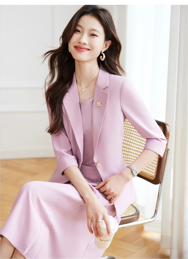 超人気 S~5XL(6L)4色ブラック グレー ピンク ブルー スーツセット ワンピーススーツ ジャケット ワンピース 結婚式 パーティー OL 卒業式 入学式 インスタ 撮影7分袖ジャケット 超人気 S~5XL(6L)4色ブラック グレー ピンク ブルー スーツセット ワンピーススーツ ジャケット ワンピース 結婚式 パーティー OL 卒業式 入学式 インスタ 撮影7分袖ジャケット