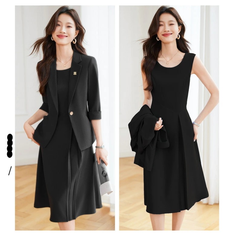 超人気 S~5XL(6L)4色ブラック グレー ピンク ブルー スーツセット ワンピーススーツ ジャケット ワンピース 結婚式 パーティー OL 卒業式 入学式 インスタ 撮影7分袖ジャケット 超人気 S~5XL(6L)4色ブラック グレー ピンク ブルー スーツセット ワンピーススーツ ジャケット ワンピース 結婚式 パーティー OL 卒業式 入学式 インスタ 撮影7分袖ジャケット