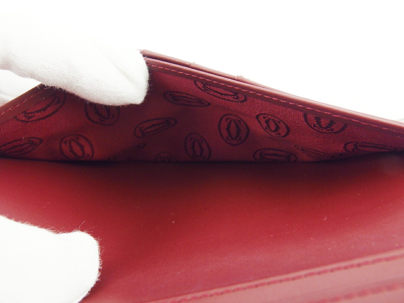 長札入れ 札入れ マストライン レディース メンズ ボルドー ゴールド 中古