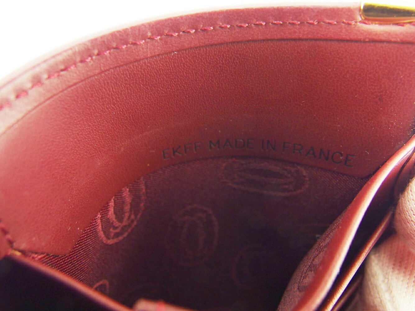 長札入れ 札入れ マストライン レディース メンズ ボルドー ゴールド 中古