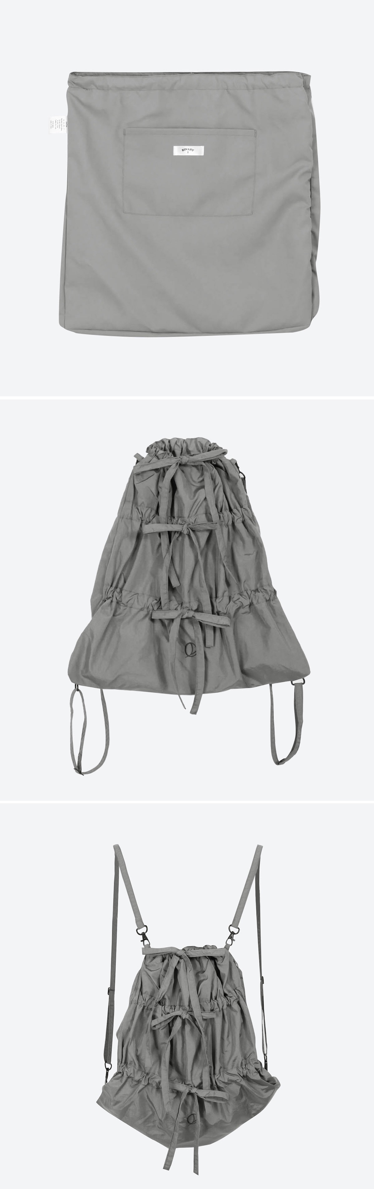 binary01/Kea Three Way Ribbon Backpack/韓国人気 リュック