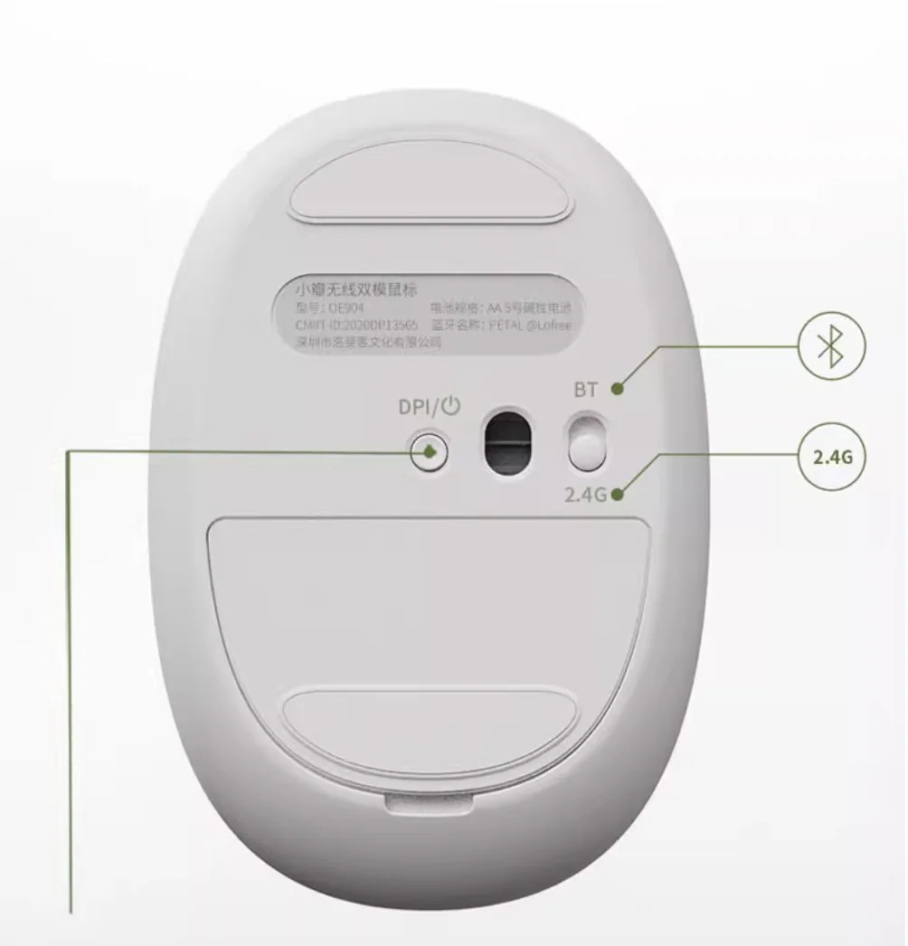 洛斐 [小さな花びら] ワイヤレスBluetoothマウス女の子かわいいノートパソコンタブレットオフィスゲーム共通かわいい毛玉をプレゼント