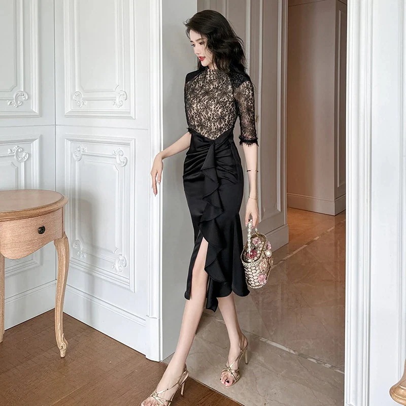 ワンピース フォーマル パーティードレス キャバドレス 着痩せ 大人 チャイナドレス 同窓会 披露宴 卒業式 結婚式 演奏会 ウェディング 成人式 正式 104 二次会 発表会