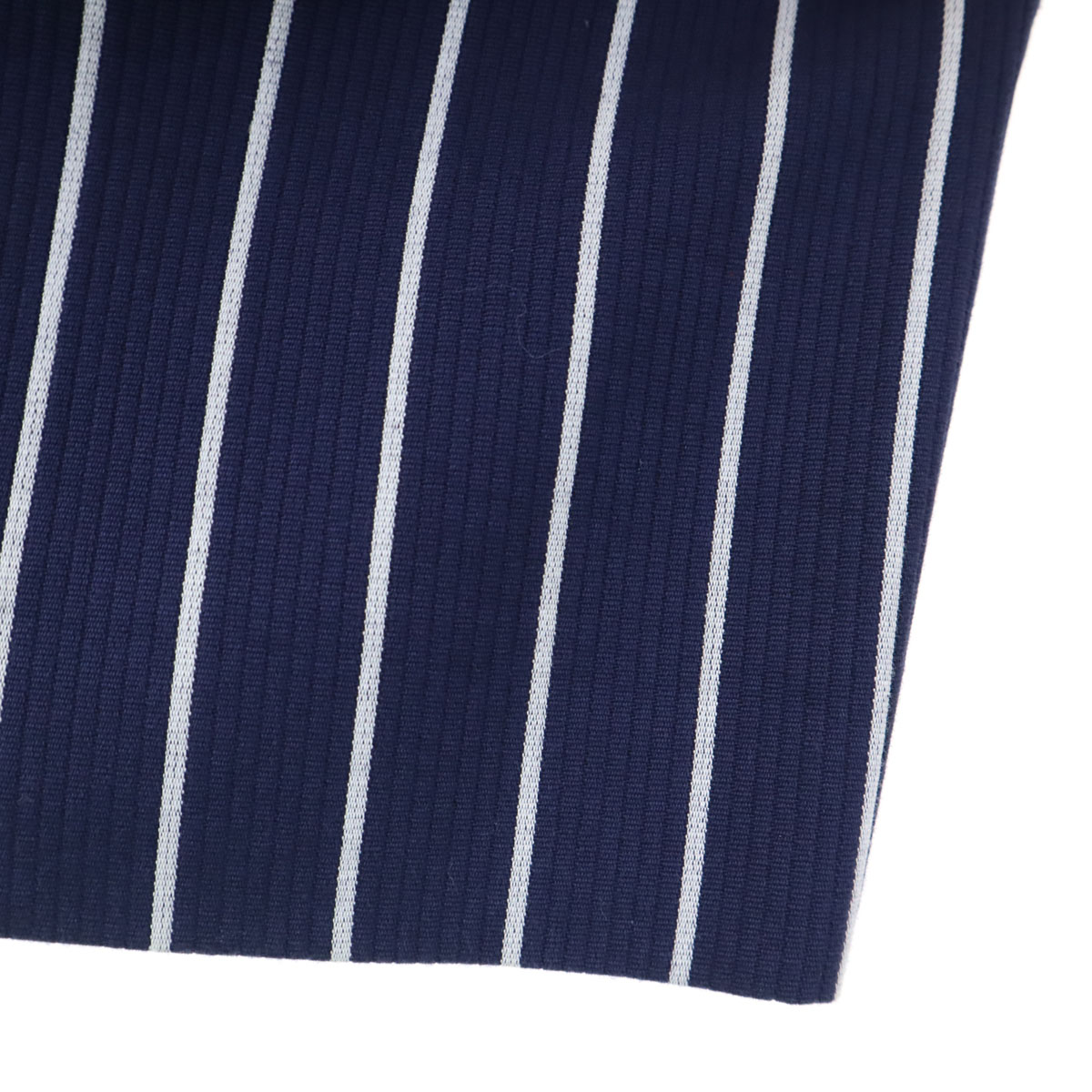 90s フランス製 オールド ストライプ柄 テーラードジャケット 上下セットアップ 42 ブルー レディース 古着