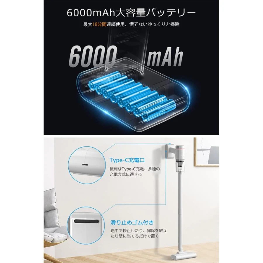 掃除機 コードレス 軽量 充電式 サイクロン式 小型 超吸引力 0.6KG 6000mAh 静音 小型 2WAY スティック型 ハンディー クリーナー 2025最新 車用掃除機 掃除機 コードレス 軽量 充電式 サイクロン式 小型 超吸引力 0.6KG 6000mAh 静音 小型 2WAY スティック型 ハンディー クリーナー 2025最新 車用掃除機