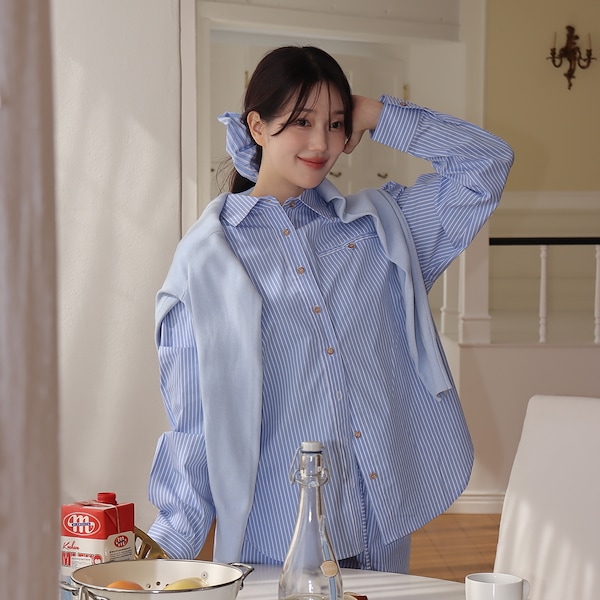 Qoo10 LOVLOV ストライプ ストレート セットアップ [