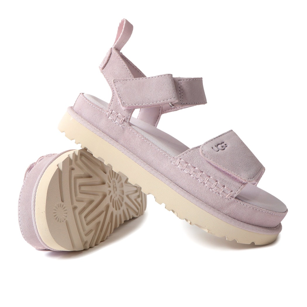 UGG アグ ウィメンズ ゴールデンスター サンダル W GOLDENSTAR BAY FOG ( スライド レディース スエード ピンク pink 厚底 ストラップ 1136783 ) UGG アグ ウィメンズ ゴールデンスター サンダル W GOLDENSTAR BAY FOG ( スライド レディース スエード ピンク pink 厚底 ストラップ 1136783 )