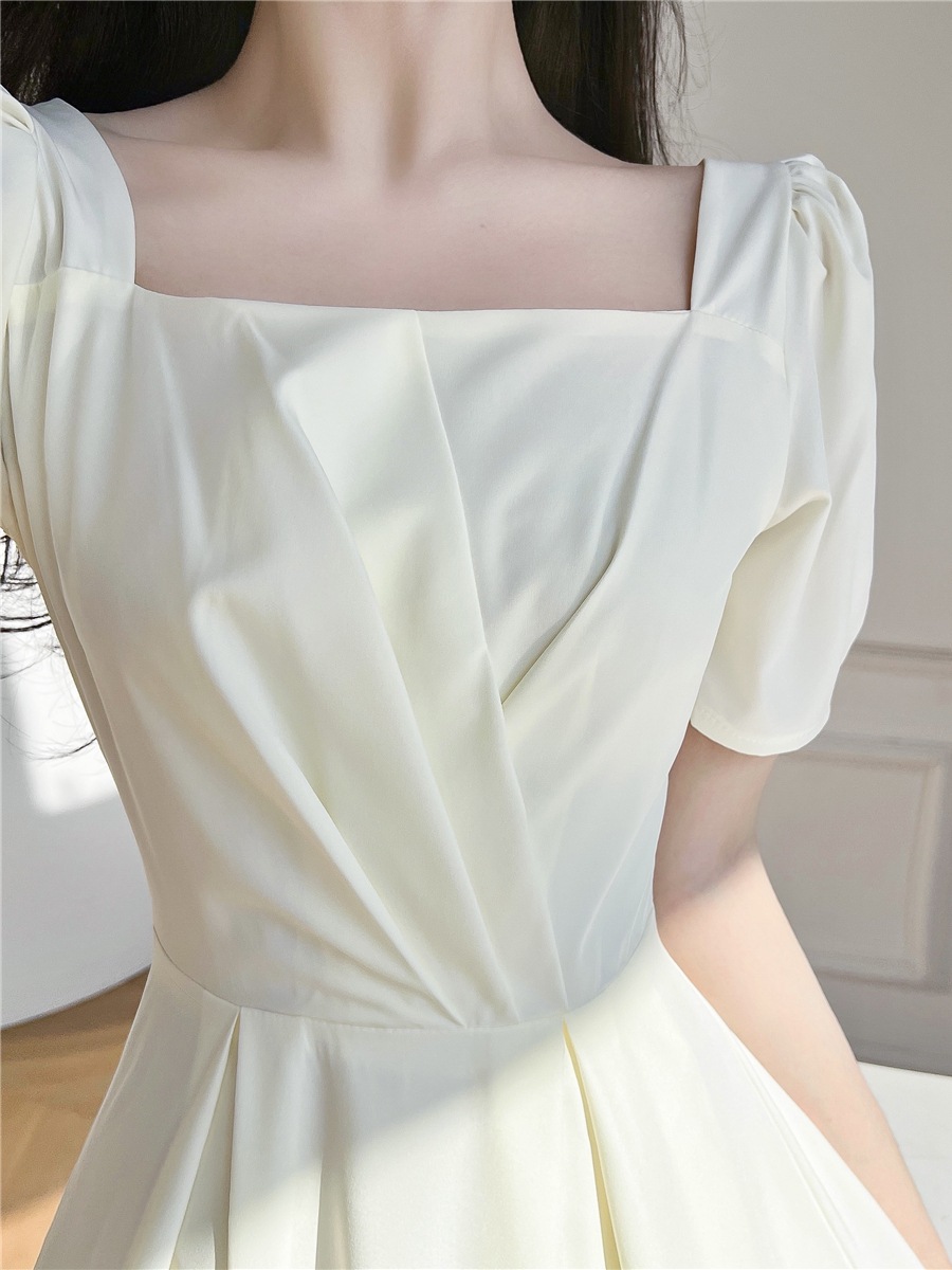 ワンピース ワンピドレス ロング丈 袖あり パフスリーブ 半袖 スクエアネック フレア スリム デザイン 美ライン ニュアンス ラップ ウエストマーク ハイウエスト ヴィンテージ風 カラバリ かわいい ワンピース ワンピドレス ロング丈 袖あり パフスリーブ 半袖 スクエアネック フレア スリム デザイン 美ライン ニュアンス ラップ ウエストマーク ハイウエスト ヴィンテージ風 カラバリ かわいい