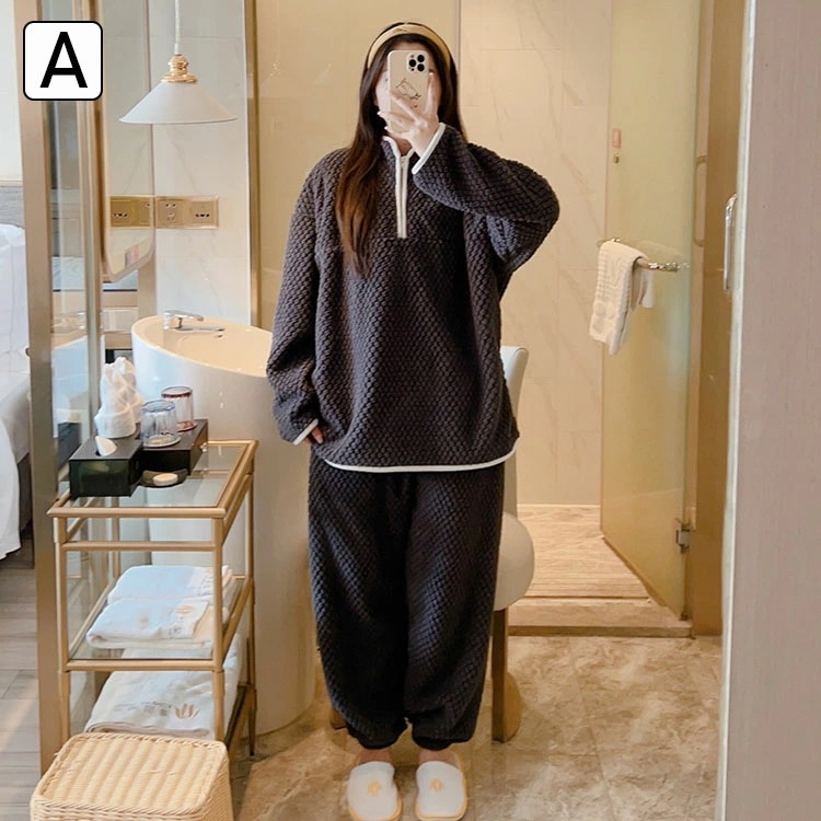 パジャマ もこもこ ルームウェア あたたかい かわいい 長袖 レディース 長ズボン 冬 上下セット 防寒 寝巻き ナイトウェア 部屋着 パーカー ナイトウエア 可愛い 暖かい あったか ふわもこ 高品