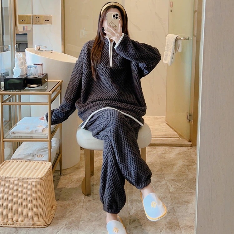 パジャマ もこもこ ルームウェア あたたかい かわいい 長袖 レディース 長ズボン 冬 上下セット 防寒 寝巻き ナイトウェア 部屋着 パーカー ナイトウエア 可愛い 暖かい あったか ふわもこ 高品