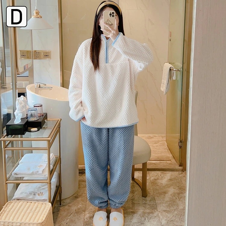 パジャマ もこもこ ルームウェア あたたかい かわいい 長袖 レディース 長ズボン 冬 上下セット 防寒 寝巻き ナイトウェア 部屋着 パーカー ナイトウエア 可愛い 暖かい あったか ふわもこ 高品