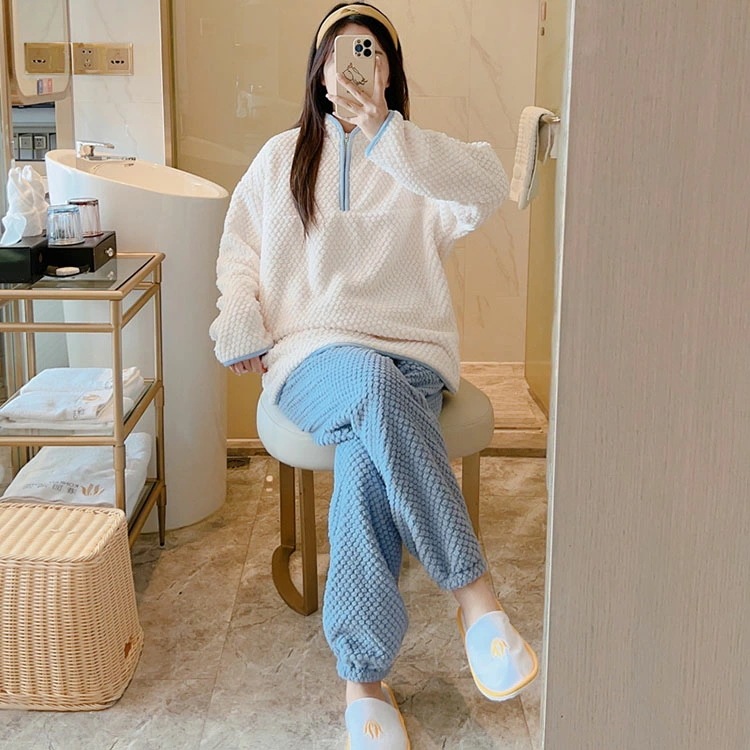 パジャマ もこもこ ルームウェア あたたかい かわいい 長袖 レディース 長ズボン 冬 上下セット 防寒 寝巻き ナイトウェア 部屋着 パーカー ナイトウエア 可愛い 暖かい あったか ふわもこ 高品