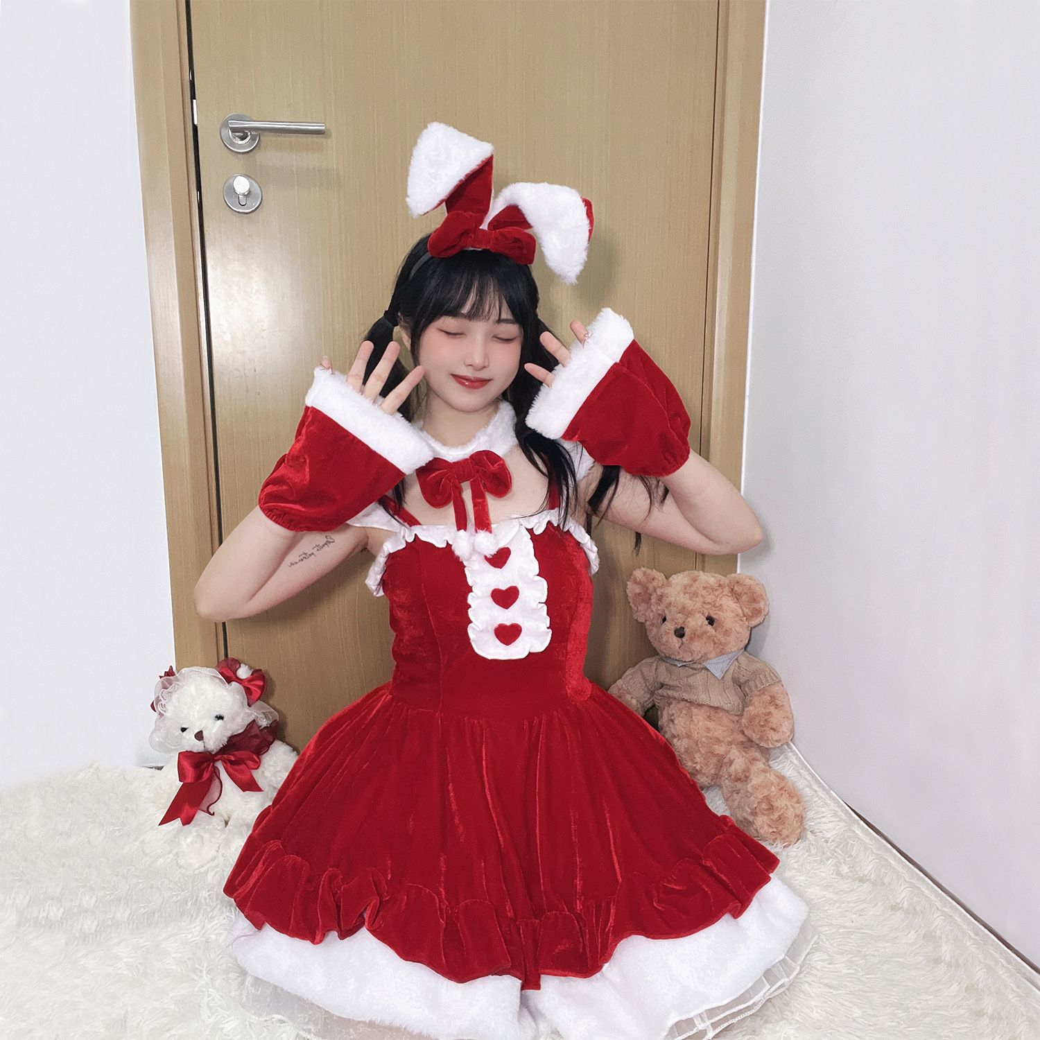 クリスマス サンタ コスプレハロウィン 衣装 かわいい コス 衣装 正月 シャツ ナイトクラブ セクシー バニードレス 純情 女性 スーツ