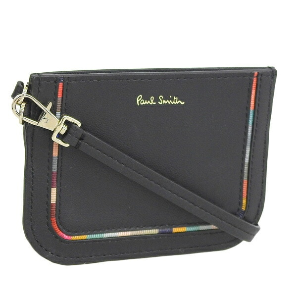 ポールスミス 小物 メンズ レディース カードケース アウトレット レザー ブラックマルチ SWインセットD PSMC0192 PAUL SMITH