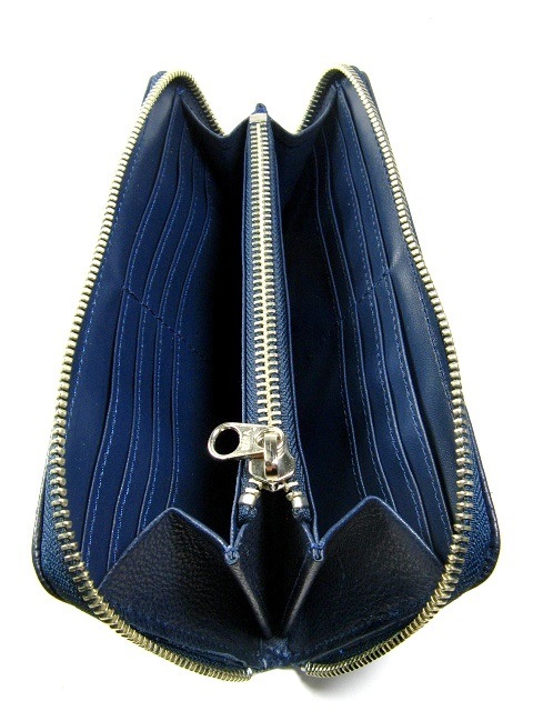 長財布 ラウンドファスナー アリゾナ(イタリア産牛革) ネイビー 長財布 ラウンドファスナー アリゾナ(イタリア産牛革) ネイビー