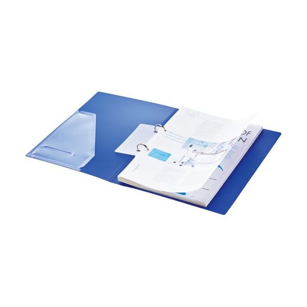 (まとめ) TANOSEE Oリングファイル A4タテ 2穴 170枚収容 背幅35mm オレンジ 1冊 (×30セット)