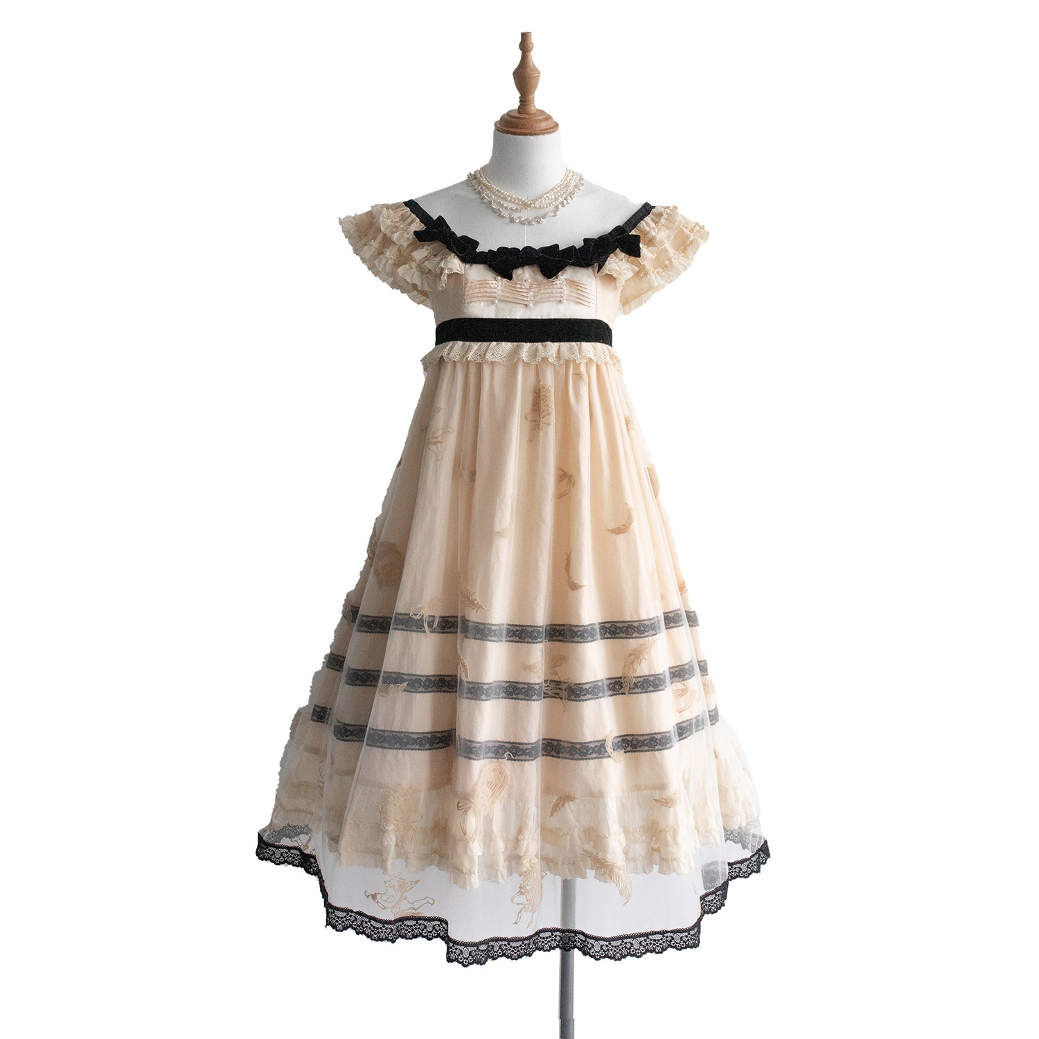 天使が降臨ロリータ 正規オリジナルop半袖ワンピース Jskサスペンダースカート ロリィタサマーフライングスリーブ 天使が降臨ロリータ 正規オリジナルop半袖ワンピース Jskサスペンダースカート ロリィタサマーフライングスリーブ