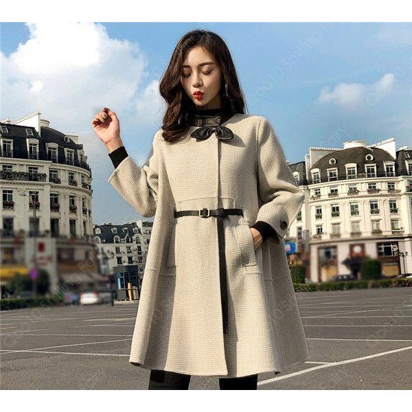 ケープコート 厚手 秋冬 暖い アウター ポンチョ 女性 マントコート チェスター ミディアム丈 冬 おしゃれ ポンチョコート ケープ風 シンプル ロング 大きいサ-80