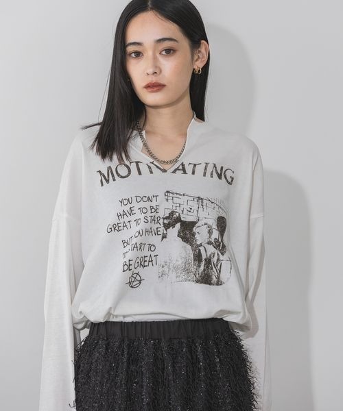 tシャツ Tシャツ カットオフヴィンテージプリントロンTEE/149950 レディース tシャツ Tシャツ カットオフヴィンテージプリントロンTEE/149950 レディース