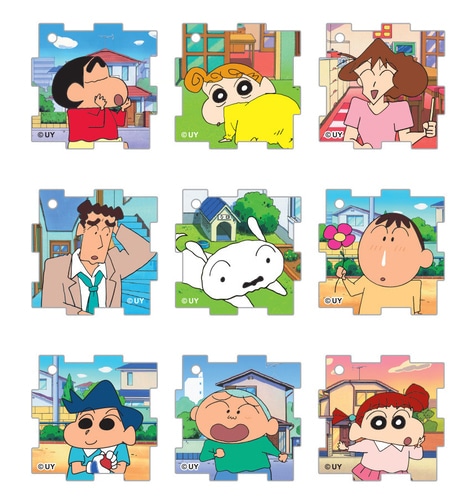 クレヨンしんちゃん アクリルキューブ パズル ピース キーリング (SET22種入) 韓国限定 かわいい