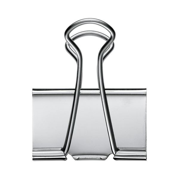 （まとめ） TANOSEE ダブルクリップ 特大 口幅41mm シルバー 1セット（100個：10個10箱） 5セット