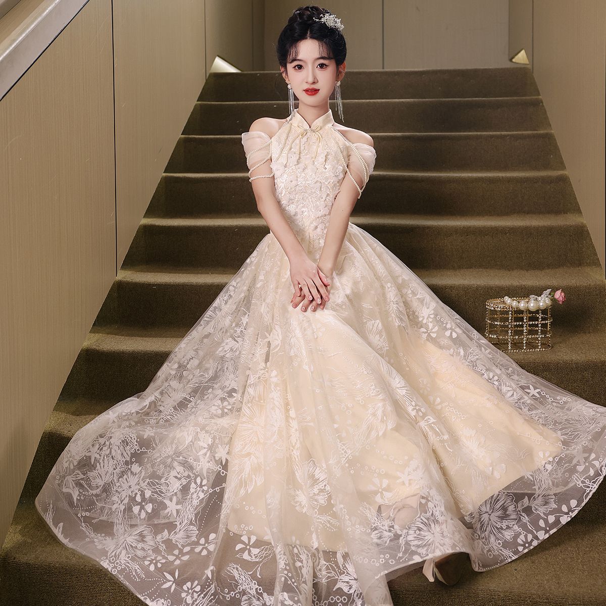 パーティードレス 女性の新しい誕生日パーティー用ラグジュアリー高級ドレス