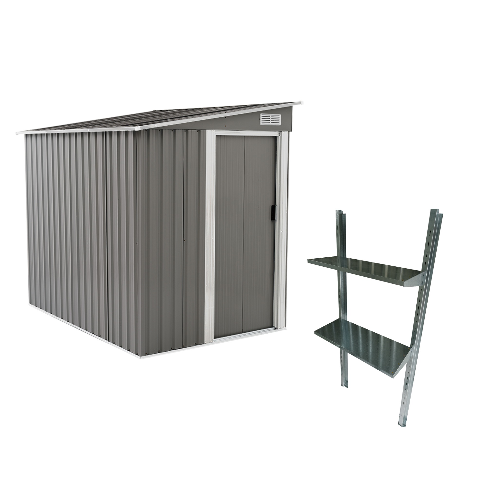 1862【可動棚付き】物置 屋外 スチール 倉庫 戸外収納庫 幅153*奥行き206*高181 可動棚付き 物置き おしゃれ 大型 収納庫 屋外物置 防さび ベランダ 防水 ドア 引戸 スチール物置 1862【可動棚付き】物置 屋外 スチール 倉庫 戸外収納庫 幅153*奥行き206*高181 可動棚付き 物置き おしゃれ 大型 収納庫 屋外物置 防さび ベランダ 防水 ドア 引戸 スチール物置