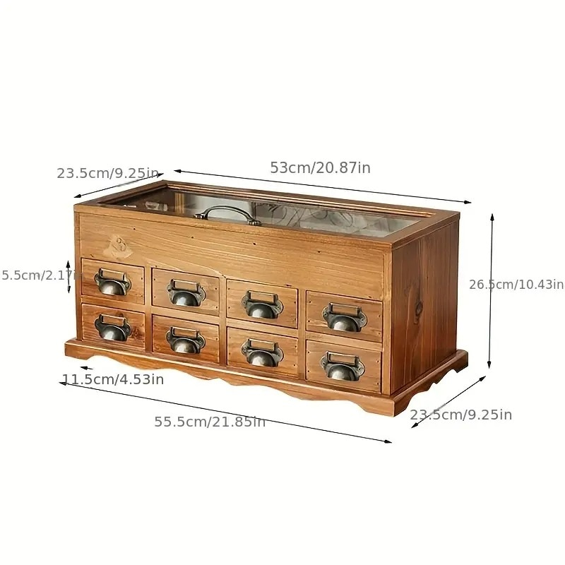 収納ボックス ヴィンテージ調 木製 引き出し付き 多層ガラス製 手芸用品 小物入れ 卓上 デスクワーク アトリエ インテリア ナチュラル シンプル お洒落 デスクトップ 針糸 収納家具 4-7 収納ボックス ヴィンテージ調 木製 引き出し付き 多層ガラス製 手芸用品 小物入れ 卓上 デスクワーク アトリエ インテリア ナチュラル シンプル お洒落 デスクトップ 針糸 収納家具 4-7