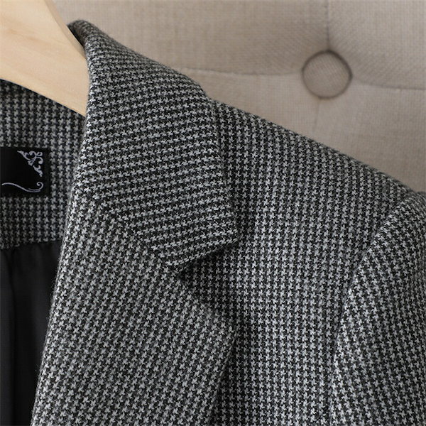 【希少・千鳥柄】T-JACKET　テーラード　S　チェック　グレー　秋冬 希少・千鳥柄】T-JACKET テーラード S チェック グレー 秋冬