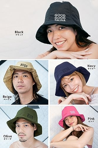 色：ブラック [mujina] [GOOD GOOD SAUNA] サウナハット サウナキャップ サ