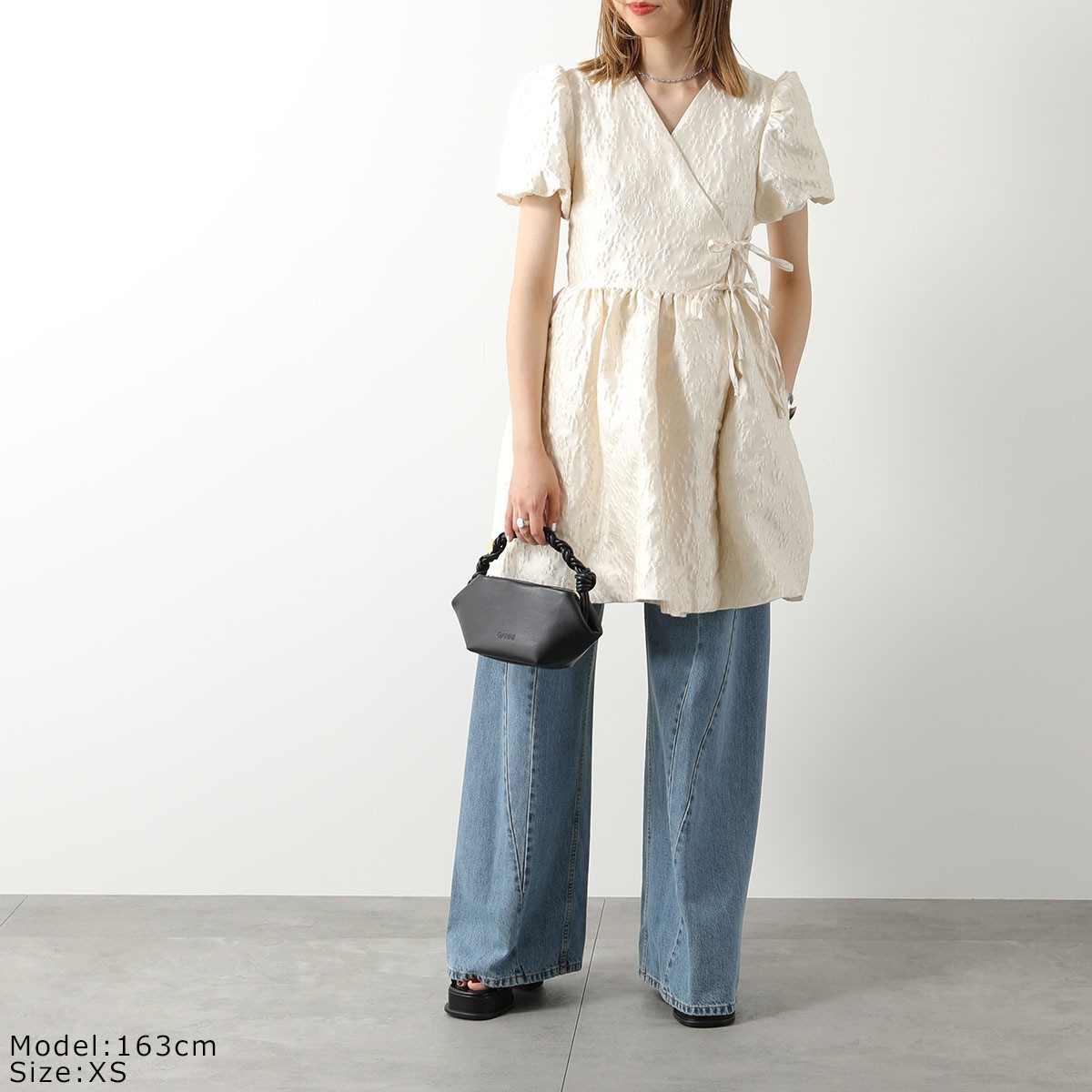 Sister Jane シスタージェーン ワンピース Lilith Jacquard Wrap Dress DRD485 レディース ジャガード 花柄 半袖 Vネック ミニ丈 Whipped-Crea Sister Jane シスタージェーン ワンピース Lilith Jacquard Wrap Dress DRD485 レディース ジャガード 花柄 半袖 Vネック ミニ丈 Whipped-Crea