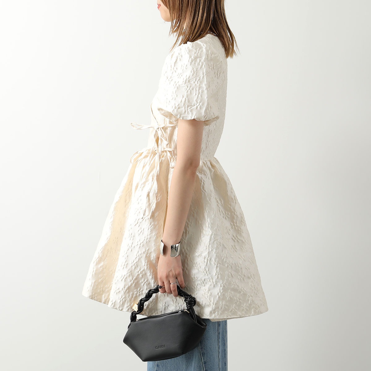 Sister Jane シスタージェーン ワンピース Lilith Jacquard Wrap Dress DRD485 レディース ジャガード 花柄 半袖 Vネック ミニ丈 Whipped-Crea Sister Jane シスタージェーン ワンピース Lilith Jacquard Wrap Dress DRD485 レディース ジャガード 花柄 半袖 Vネック ミニ丈 Whipped-Crea