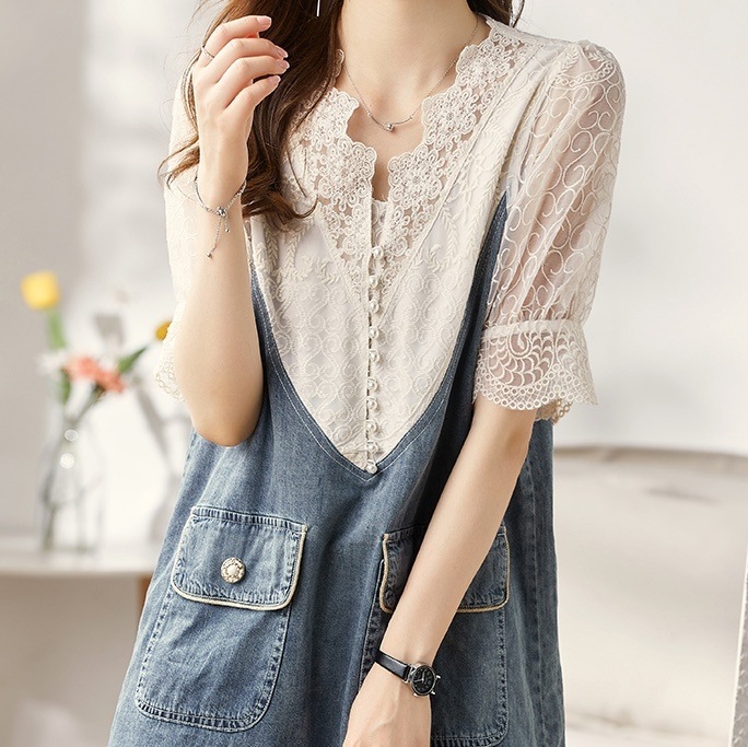 ワンピース デニムワンピース ミニ ミニ丈 ショート ショート丈 袖あり 5分袖 五分袖 Vネック レース 刺繍 フリル 切り替えデザイン ドッキング デニム ブルーデニム かわいい 大人可愛い ワンピース デニムワンピース ミニ ミニ丈 ショート ショート丈 袖あり 5分袖 五分袖 Vネック レース 刺繍 フリル 切り替えデザイン ドッキング デニム ブルーデニム かわいい 大人可愛い