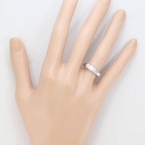 PT900 プラチナ リング 7号 ダイヤ 0.45 SI2 0.11 鑑定書 ジュエリー 中古 PT900 プラチナ リング 7号 ダイヤ 0.45 SI2 0.11 鑑定書 ジュエリー 中古