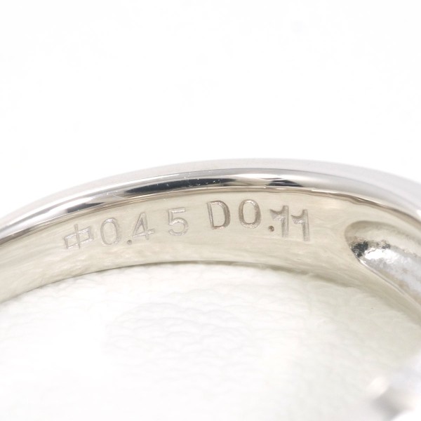 PT900 プラチナ リング 7号 ダイヤ 0.45 SI2 0.11 鑑定書 ジュエリー 中古 PT900 プラチナ リング 7号 ダイヤ 0.45 SI2 0.11 鑑定書 ジュエリー 中古