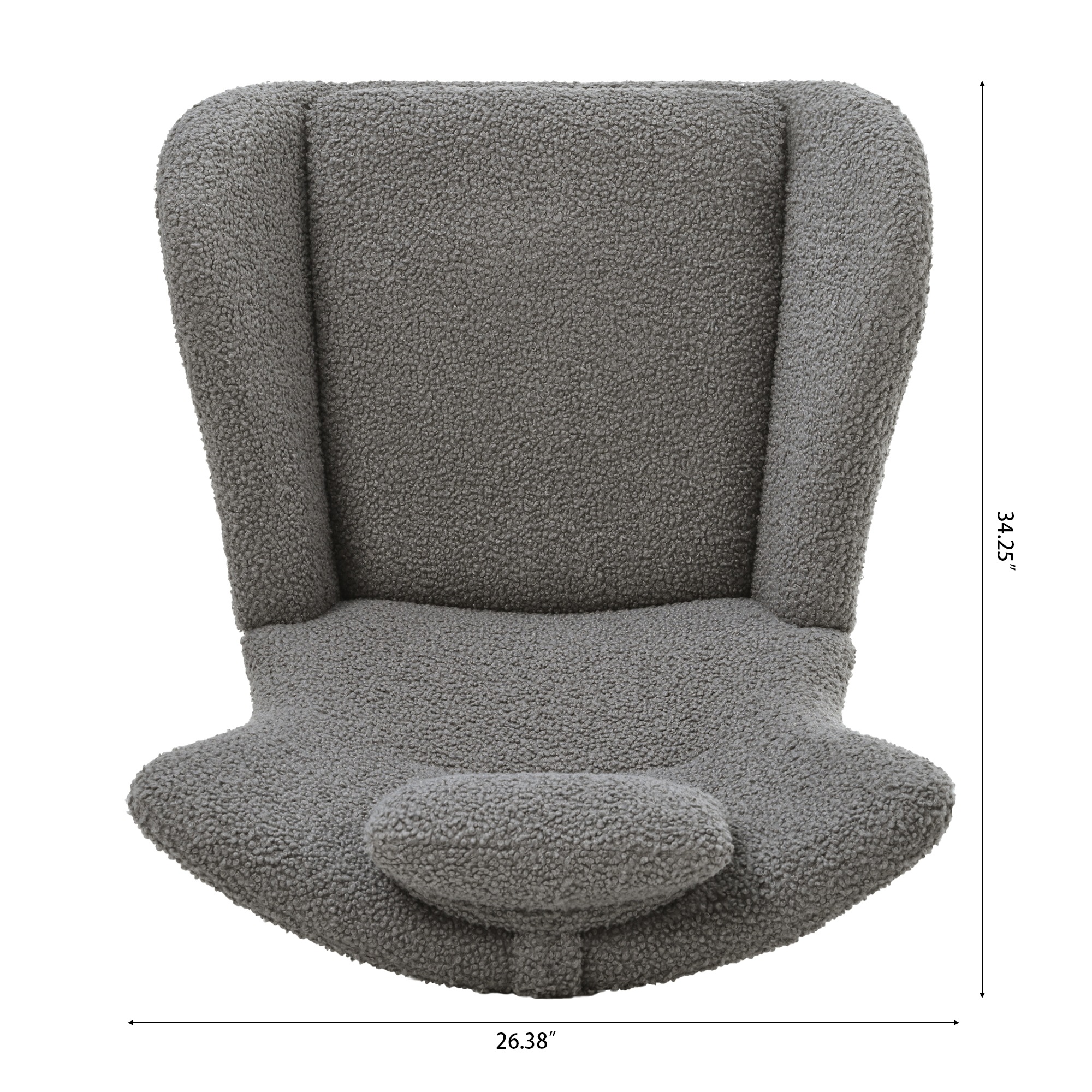 【国内出荷 - 3日配達】Rocking Chair Nursery, Teddy Upholstered Rocker Glider Chair with High Backrest, Adjust