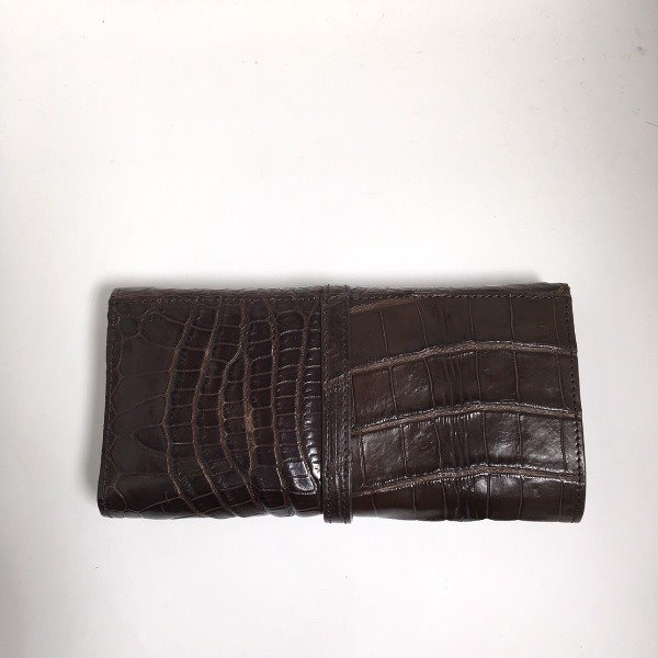 610 長財布 ブラック マット クロコダイル