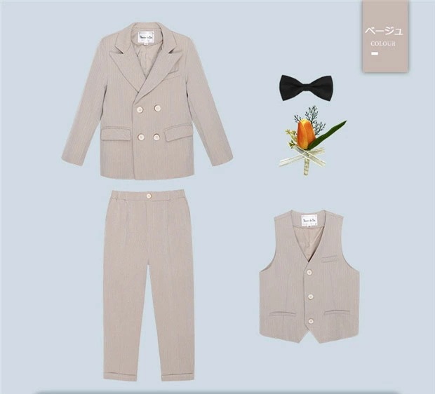 限定SALE!子供スーツ 卒業式 演奏会用 結婚式 フォーマル キッズスーツ ジュニア 七五三 ピアノ発表会 入学式 制服 入園式 5点セットベージュ グレー 男の子 130 140 150 160 限定SALE!子供スーツ 卒業式 演奏会用 結婚式 フォーマル キッズスーツ ジュニア 七五三 ピアノ発表会 入学式 制服 入園式 5点セットベージュ グレー 男の子 130 140 150 160