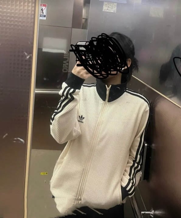 韓国限定 adidas アディダス ワッフル トラックジャケット ジャージ L 新品.韓国限定 アディダス L ワッフルトラックジャケット