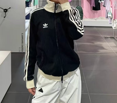 【新品未使用】韓国 ムシンサ adidas ワッフルジャケット 韓国芸能人多数着用！の超人気トレーニングウエア！ | 韓国発