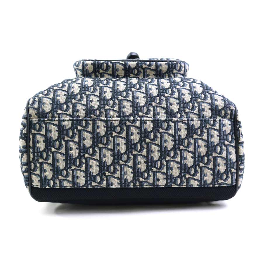 クリスチャンディオール Christian Dior リュック オブリーク サドル キャンバス/レザー ネイビー メンズ 90171k クリスチャンディオール Christian Dior リュック オブリーク サドル キャンバス/レザー ネイビー メンズ 90171k