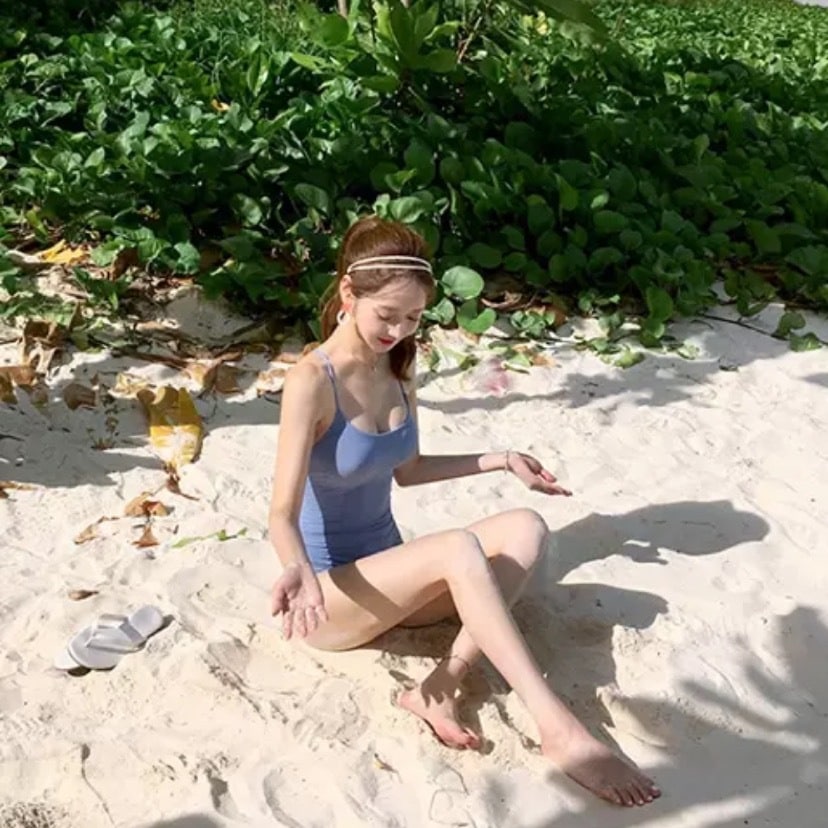 水着 ビキニ スイムウェア ワンピース水着 セクシービキニ 体系カバー水着 ワンピース 紐 体系カバー リボン ウエストマーク バックリボン バックシャン バックコンシャス 編み込み 胸元 谷間 谷間