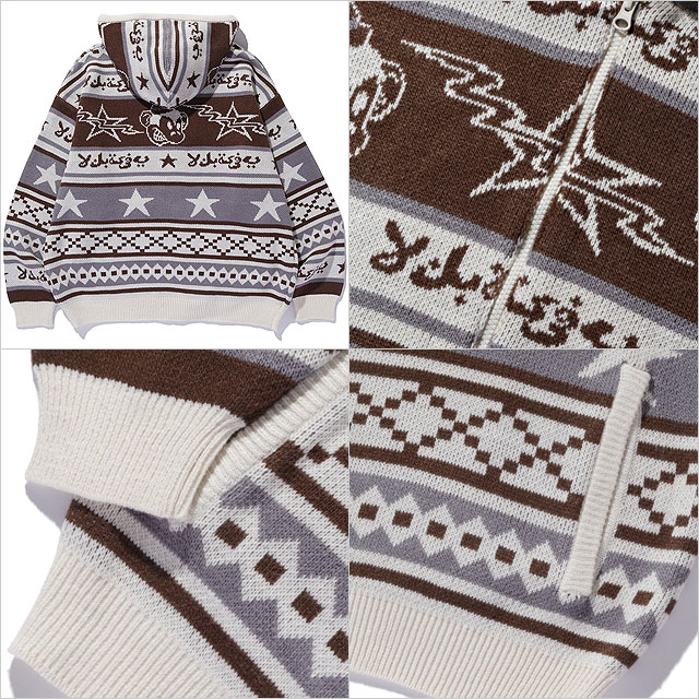 キース ニット フーディー [101251015001] KEITH KNIT HOODIE メンズ トップス ジップアップパーカー OFF-WHITE agenciaidee.com