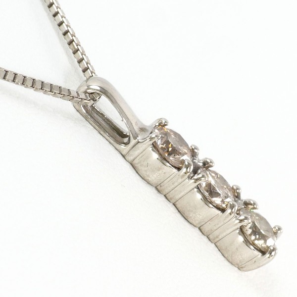 K18 18金 WG ネックレス ブラウンダイヤ 1.0 鑑別書 ジュエリー 中古 K18 18金 WG ネックレス ブラウンダイヤ 1.0 鑑別書 ジュエリー 中古