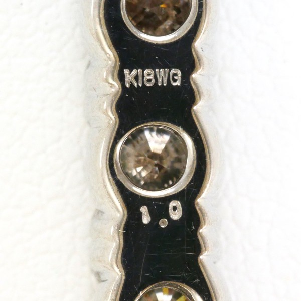 K18 18金 WG ネックレス ブラウンダイヤ 1.0 鑑別書 ジュエリー 中古 K18 18金 WG ネックレス ブラウンダイヤ 1.0 鑑別書 ジュエリー 中古