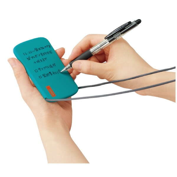 （まとめ買い）メモとコラボした IDカードホルダー wemo ブルーグリーン NM-WES196BG [x3]