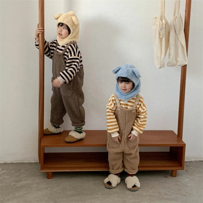 【在庫一掃セ一ル】【年中キャンペ一ン】サロペット ボア もこもこ ベビー服 男の子 女の子 こども服 オーバーオール キッズ 秋冬 秋 冬 春 ズボン サスペンダー ロンパース 子供服 子ども服 ロン